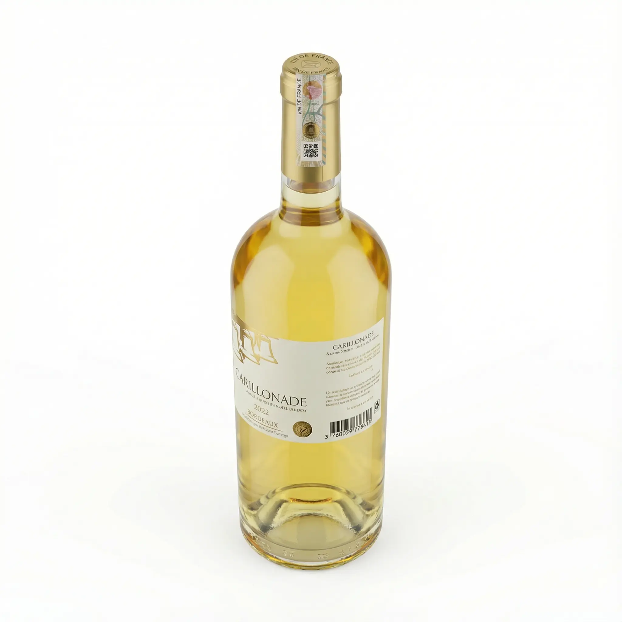 capsule or bordeaux blanc moelleux bouteille Carillonade